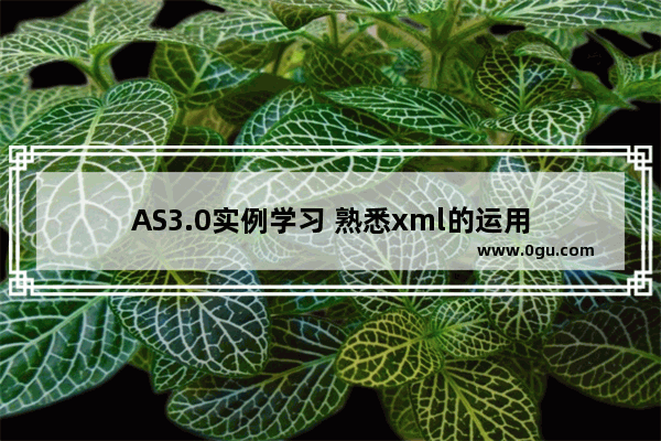 AS3.0实例学习 熟悉xml的运用