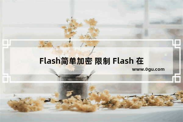 Flash简单加密 限制 Flash 在指定域名/网址中播放的方法