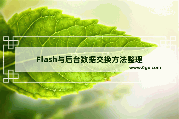 Flash与后台数据交换方法整理