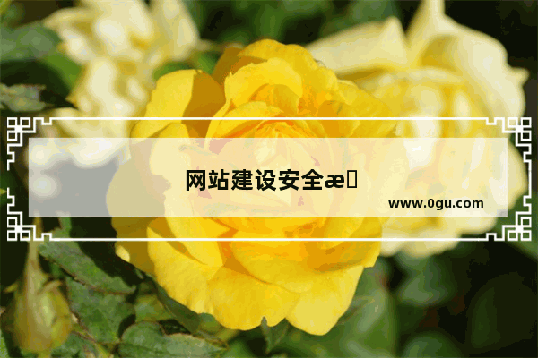 网站建设安全性如何保证