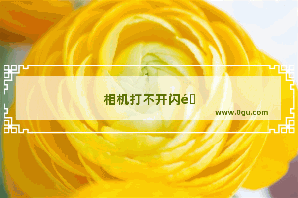 相机打不开闪退怎么办