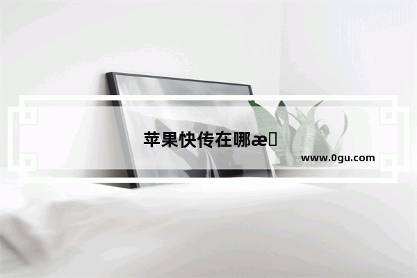 苹果快传在哪打开