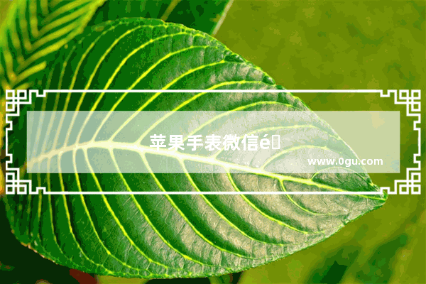 苹果手表微信闪退怎么回事