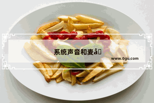 系统声音和麦克风声音区别