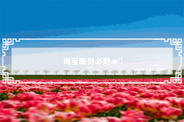 淘宝晚到必赔怎么申请