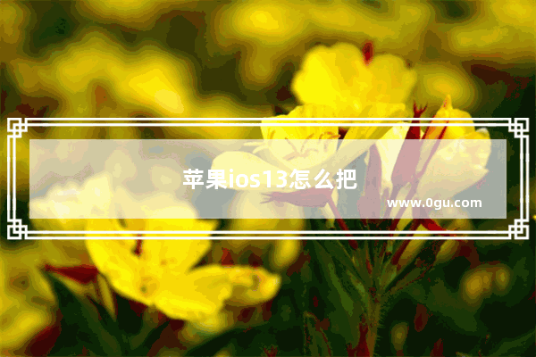 苹果ios13怎么把某个app隐藏