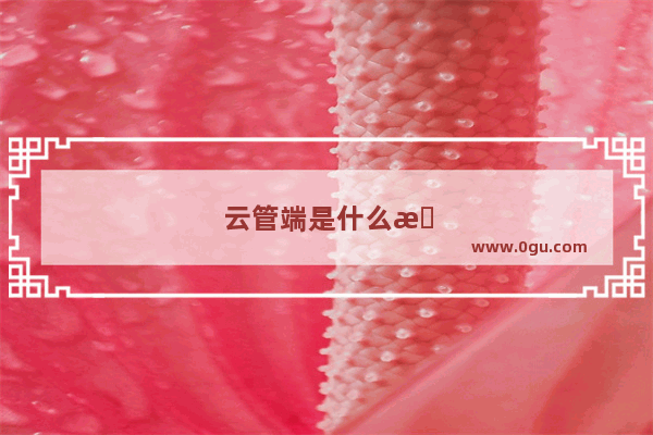 云管端是什么意思