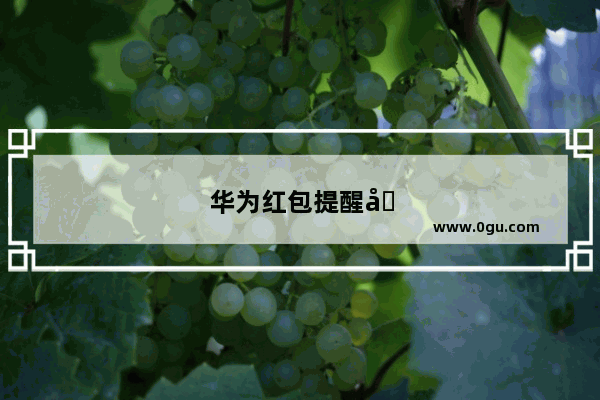 华为红包提醒功能在哪里设置