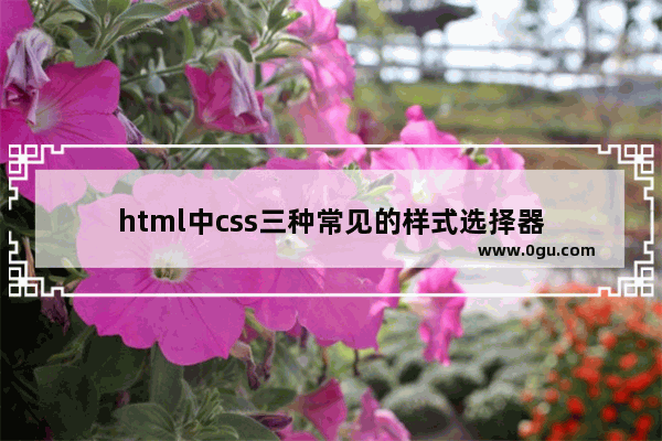 html中css三种常见的样式选择器