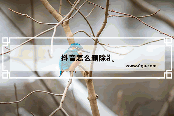 抖音怎么删除一小段