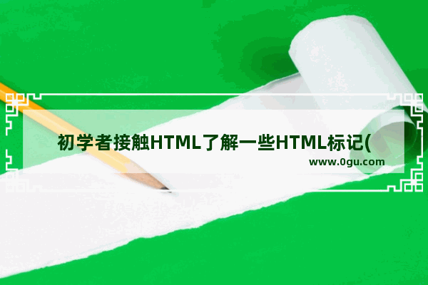 初学者接触HTML了解一些HTML标记(3)