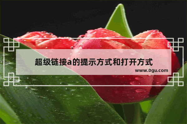 超级链接a的提示方式和打开方式