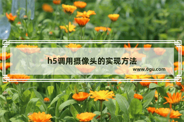 h5调用摄像头的实现方法