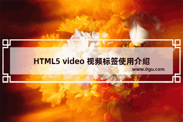 HTML5 video 视频标签使用介绍