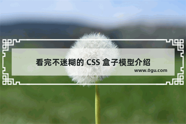 看完不迷糊的 CSS 盒子模型介绍