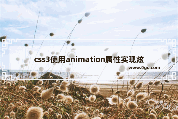 css3使用animation属性实现炫酷效果(推荐)