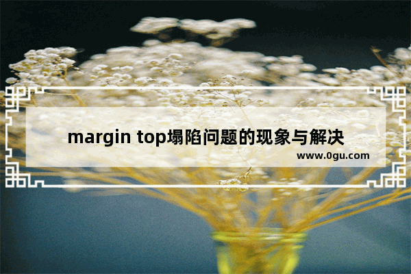 margin top塌陷问题的现象与解决的具体方法