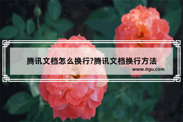 腾讯文档怎么换行?腾讯文档换行方法