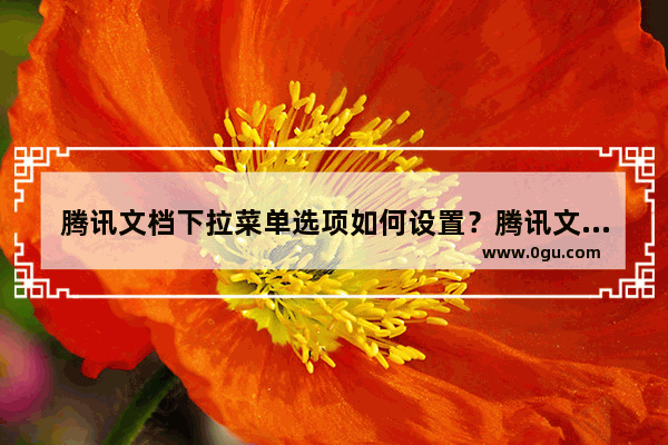 腾讯文档下拉菜单选项如何设置？腾讯文档下拉菜单选项设置教程
