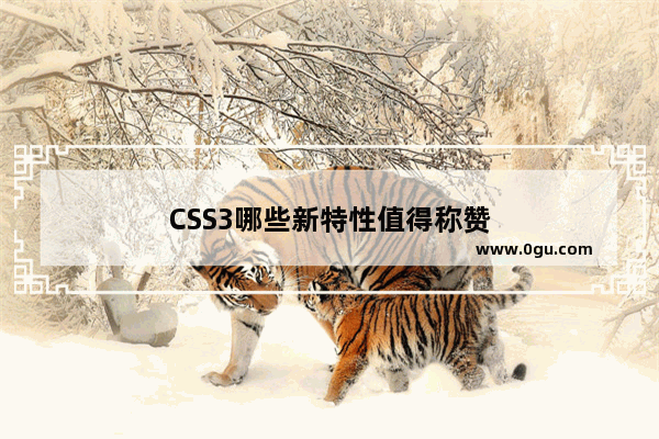 CSS3哪些新特性值得称赞