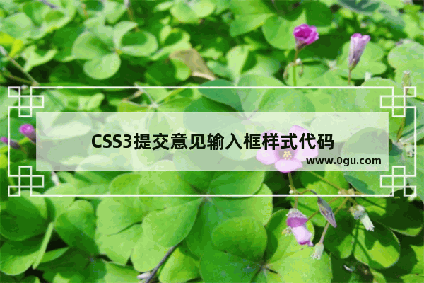 CSS3提交意见输入框样式代码