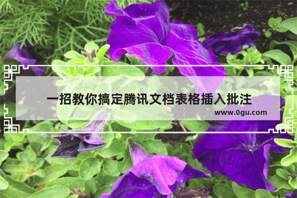 一招教你搞定腾讯文档表格插入批注