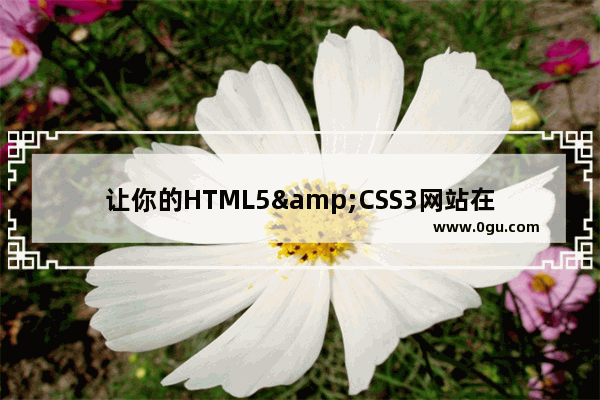 让你的HTML5&CSS3网站在微软的浏览器中也能运行