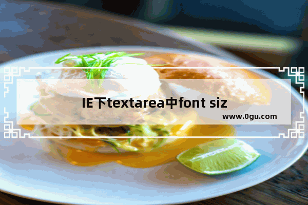 IE下textarea中font size值很大时文字不显示的解决方法