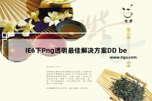 IE6下Png透明最佳解决方案DD belatedPNG