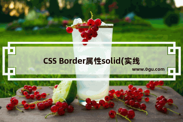 CSS Border属性solid(实线)使用介绍