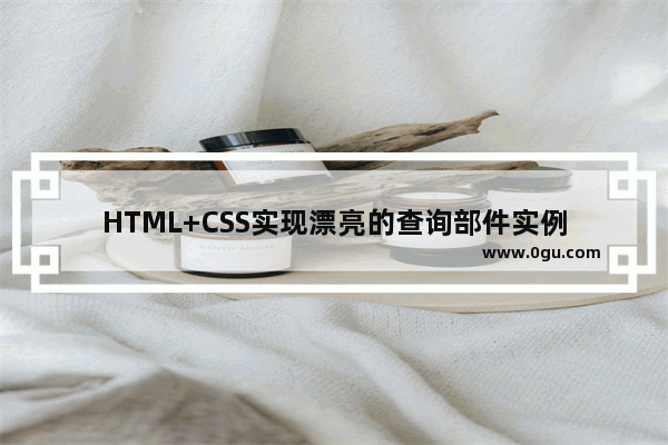 HTML+CSS实现漂亮的查询部件实例
