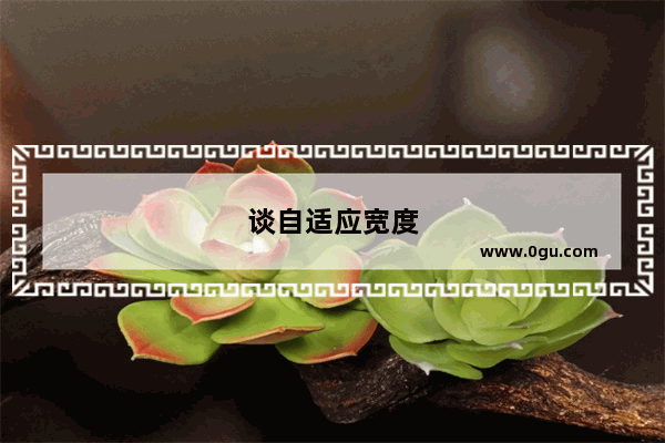 谈自适应宽度