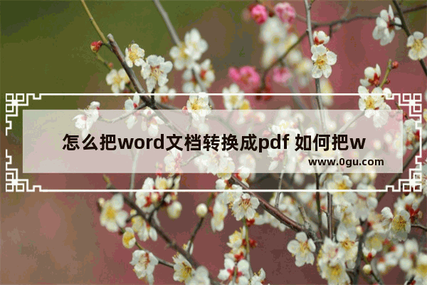 怎么把word文档转换成pdf 如何把word文档转换成pdf