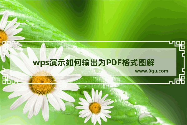wps演示如何输出为PDF格式图解