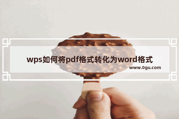 wps如何将pdf格式转化为word格式？