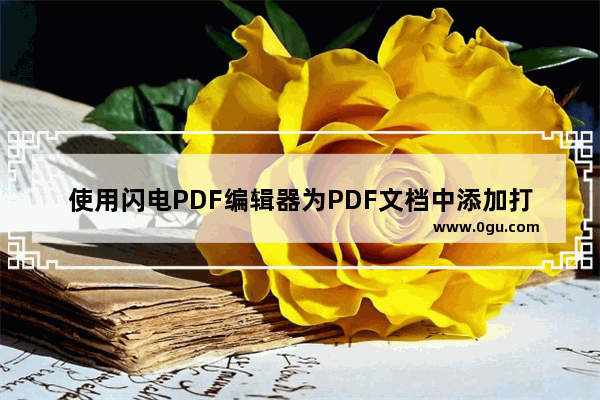 使用闪电PDF编辑器为PDF文档中添加打√的方框方法