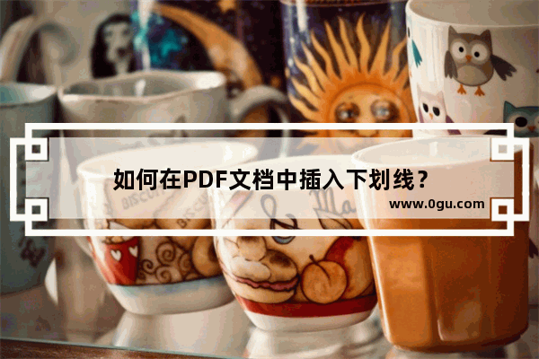 如何在PDF文档中插入下划线？