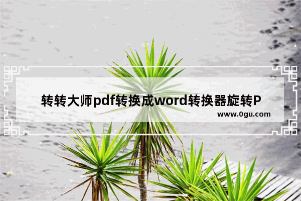 转转大师pdf转换成word转换器旋转PDF的方法