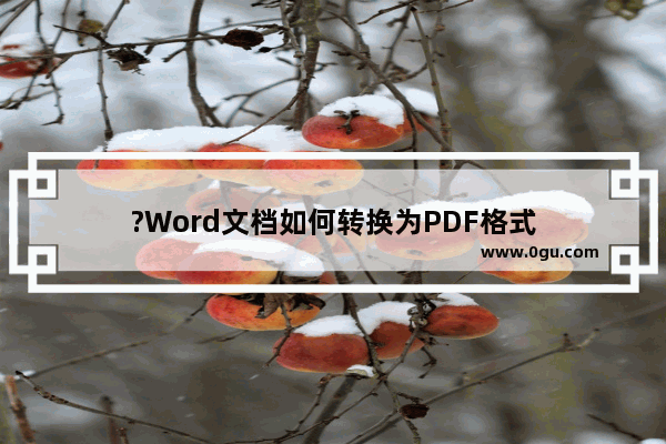 ?Word文档如何转换为PDF格式