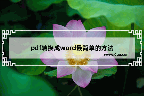 pdf转换成word最简单的方法