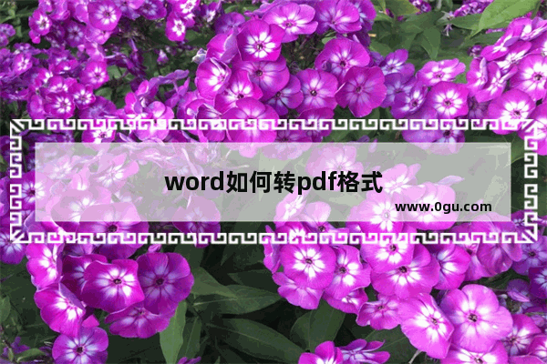 word如何转pdf格式