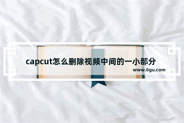 capcut怎么删除视频中间的一小部分 capcut国际版剪辑视频片段的方法