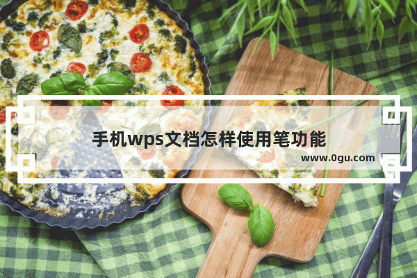 手机wps文档怎样使用笔功能