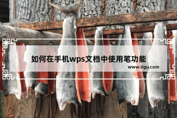 如何在手机wps文档中使用笔功能