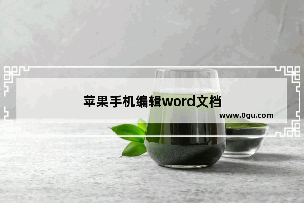 苹果手机编辑word文档