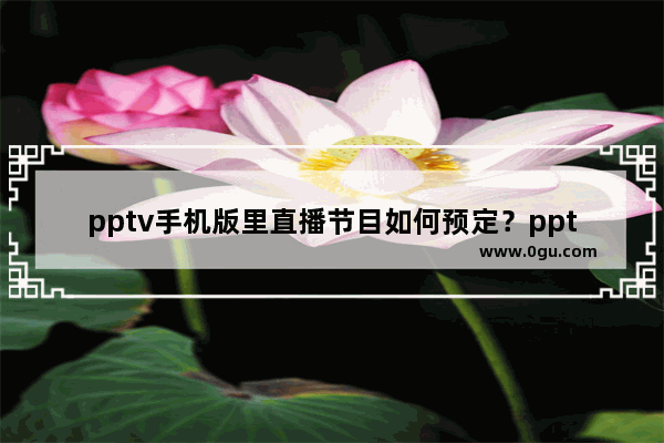 pptv手机版里直播节目如何预定？pptv手机版里直播节目预定的步骤教程