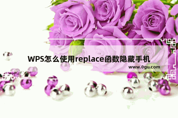 WPS怎么使用replace函数隐藏手机号中间四位?