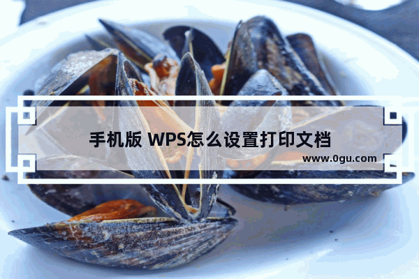 手机版 WPS怎么设置打印文档