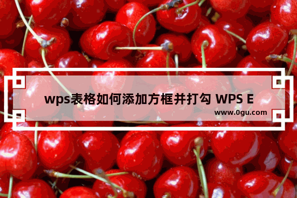 wps表格如何添加方框并打勾 WPS Excel添加打勾符号的方法