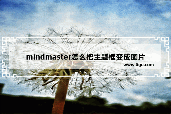 mindmaster怎么把主题框变成图片 mindmaster将主题框变成图片的方法